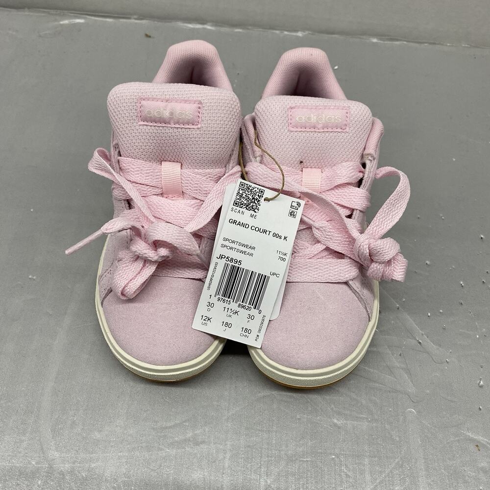 Adidas Grand Court 00s K Kids Sneakers 12K Clear Pink Suede Gum JP5895 NWT